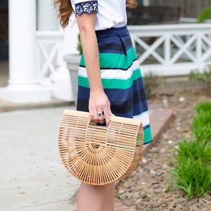 NWOT Draper James Stafford Striped Skirt